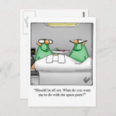 Grappige beterschap humor ansichtkaart briefkaart (Voorkant / Achterkant)