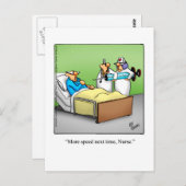 Grappige beterschap humor ansichtkaart briefkaart (Voorkant / Achterkant)