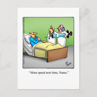 Grappige beterschap humor ansichtkaart briefkaart
