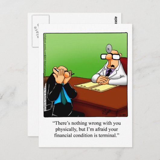 Grappige beterschap humor ansichtkaart  briefkaart (Voorkant / Achterkant)