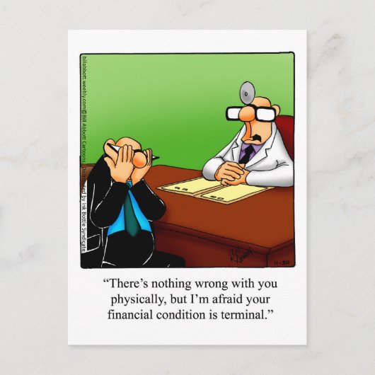 Grappige beterschap humor ansichtkaart  briefkaart (Voorkant)