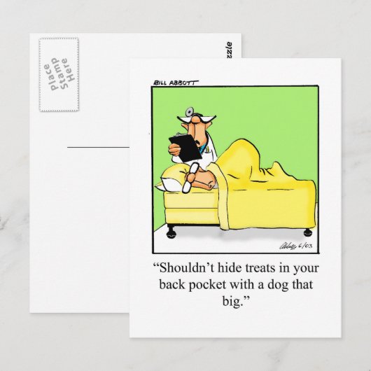 Grappige beterschap humor ansichtkaart briefkaart (Voorkant / Achterkant)