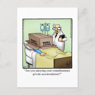 Grappige beterschap humor ansichtkaart briefkaart