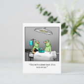 Grappige beterschap humor ansichtkaart briefkaart (Staand voorkant)