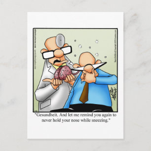 Grappige beterschap humor ansichtkaart briefkaart
