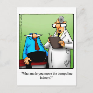 Grappige beterschap humor ansichtkaart briefkaart