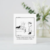 Grappige beterschap humor ansichtkaart briefkaart (Staand voorkant)