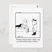 Grappige beterschap humor ansichtkaart briefkaart (Voorkant / Achterkant)