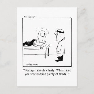 Grappige beterschap humor ansichtkaart briefkaart