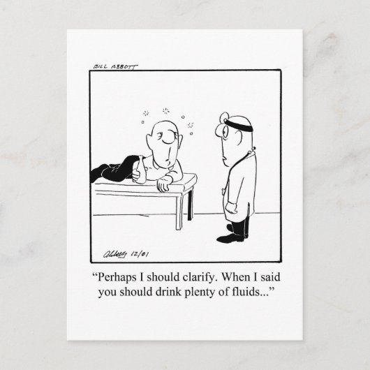 Grappige beterschap humor ansichtkaart briefkaart (Voorkant)