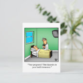 Grappige beterschap humor ansichtkaart briefkaart (Staand voorkant)