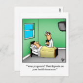 Grappige beterschap humor ansichtkaart briefkaart (Voorkant / Achterkant)