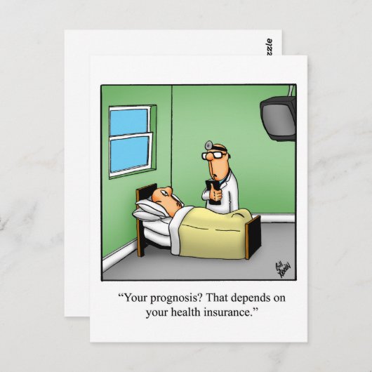 Grappige beterschap humor ansichtkaart briefkaart (Voorkant / Achterkant)