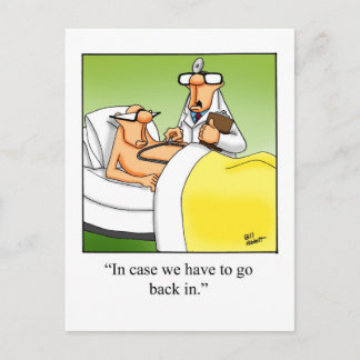 Grappige beterschap humor ansichtkaart briefkaart