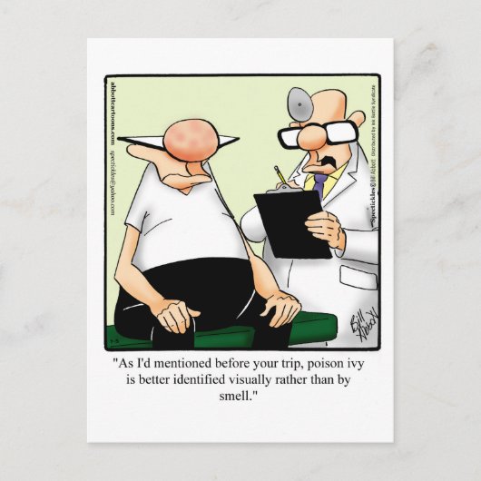 Grappige beterschap humor ansichtkaart briefkaart (Voorkant)