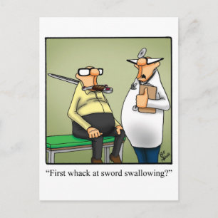 Grappige beterschap humor ansichtkaart briefkaart