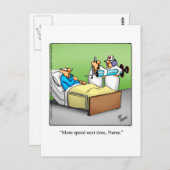 Grappige beterschap humor ansichtkaart briefkaart (Voorkant / Achterkant)