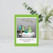 Grappige beterschap humor ansichtkaart briefkaart (Staand voorkant)