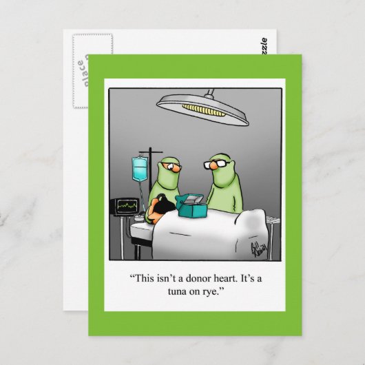 Grappige beterschap humor ansichtkaart briefkaart (Voorkant / Achterkant)