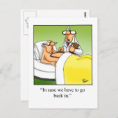 Grappige beterschap humor ansichtkaart briefkaart (Voorkant / Achterkant)