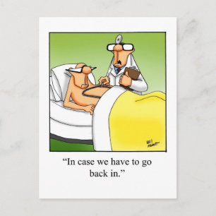 Grappige beterschap humor ansichtkaart briefkaart