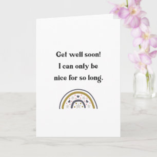 Grappige beterschap humor kaart