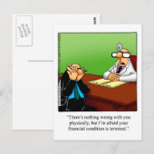 Grappige beterschap humor kaart (Voorkant / Achterkant)