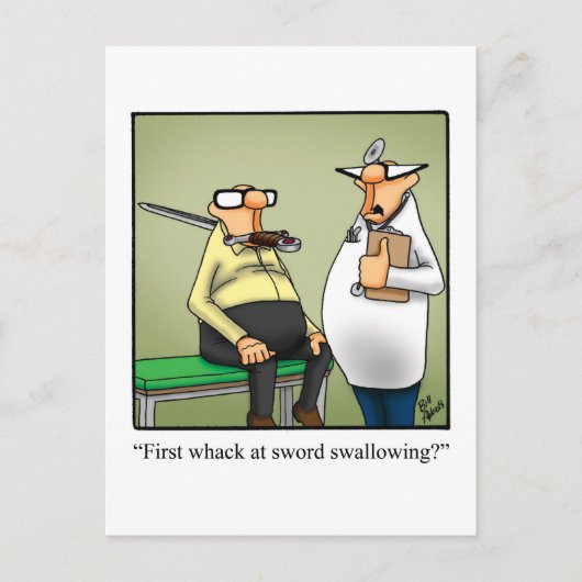 Grappige beterschap humoristische kaart (Voorkant)