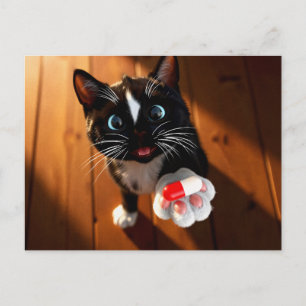 Grappige Beterschap Kaart Kat Levert Uw Pil