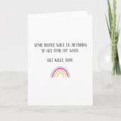Grappige beterschap regenboog  kaart (Voorkant)