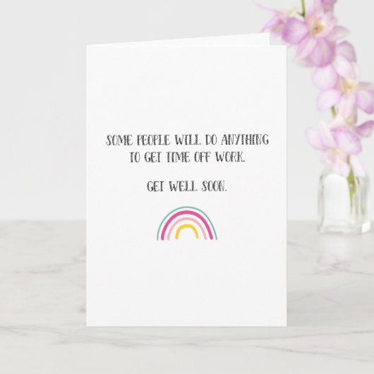 Grappige beterschap regenboog  kaart (Orchidee)