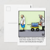 Grappige beterschap wenskaart briefkaart (Voorkant / Achterkant)