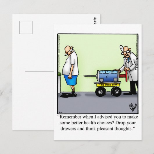 Grappige beterschap wenskaart briefkaart (Voorkant / Achterkant)