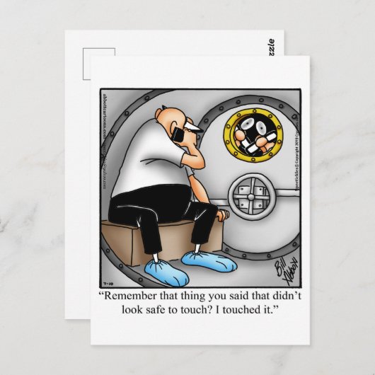 Grappige beterschap wenskaart briefkaart (Voorkant / Achterkant)