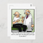 Grappige beterschap wenskaart briefkaart (Voorkant / Achterkant)