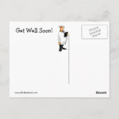 Grappige beterschap wenskaart briefkaart (Achterkant)