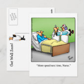 Grappige beterschap wenskaart briefkaart (Voorkant / Achterkant)