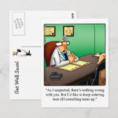 Grappige beterschap wenskaart briefkaart (Voorkant / Achterkant)