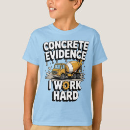 Grappige Betonmixer Truck Jongens Schattige Bouw T-shirt
