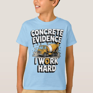 Grappige Betonmixer Truck Jongens Schattige Bouw T-shirt