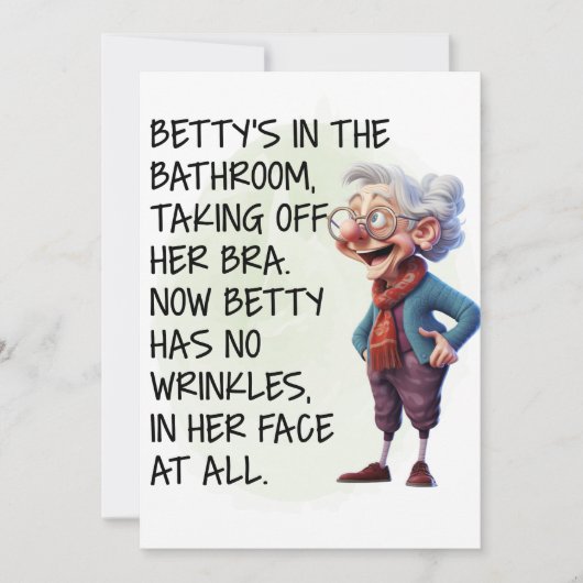 Grappige Betty's In de badkamer Kaart (Voorkant)