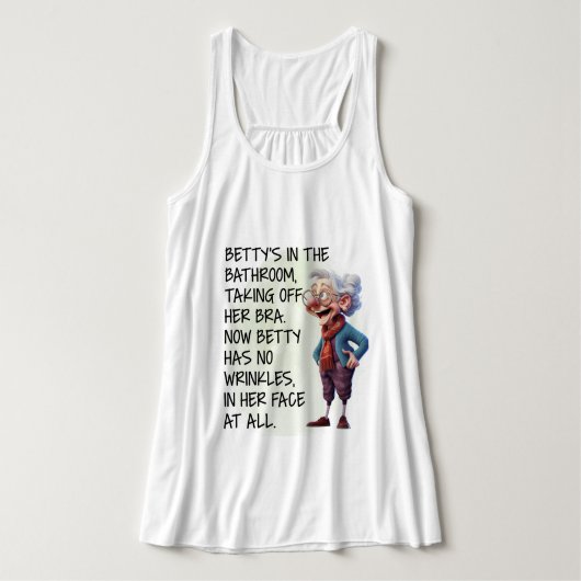 Grappige Betty's in de badkamer Tanktop (Design voorkant)