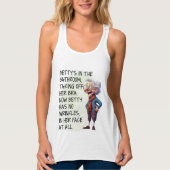 Grappige Betty's in de badkamer Tanktop (Voorkant)