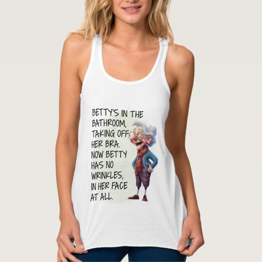 Grappige Betty's in de badkamer Tanktop (Voorkant)