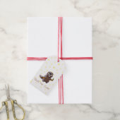 Grappige bever cartoon – Gebouwd om schattig te zi Cadeaulabel (Met Touw)