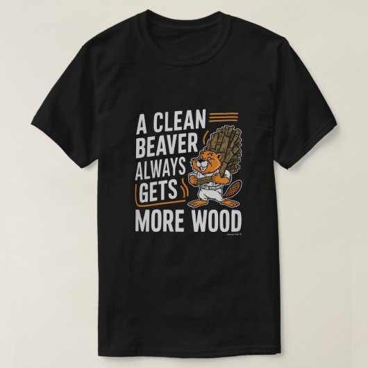 Grappige bever hout puns vintage kunst t-shirt (Design voorkant)