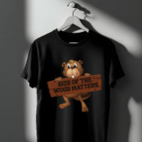 Grappige bever houtbewerking grap maat is belangri