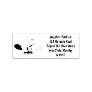 Grappige bever met kettingzaag cartoon humor rubberstempel