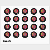 Grappige bever. Ninja Beaver Ronde Sticker (Vel)
