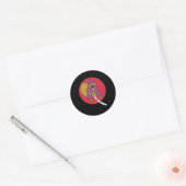 Grappige bever. Ninja Beaver Ronde Sticker (Envelop)